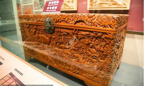 东阳木雕樟木箱-东阳木雕工艺品摆件