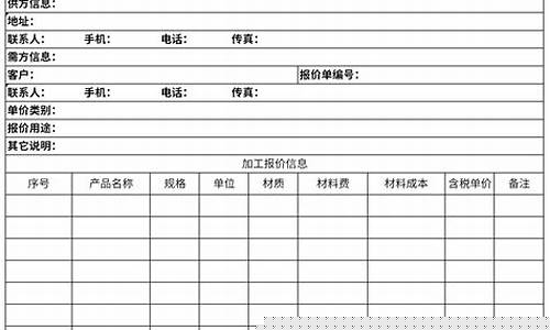 木箱加工厂报价表模板图片-木箱加工厂报价表模板